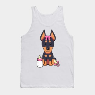 Cute Alsatian is a baby - girl Tank Top